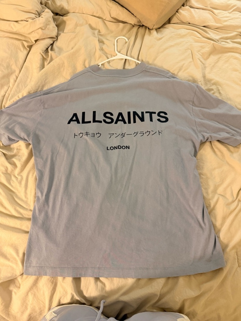 All Saints blue Short-Sleeve Logo Tee
